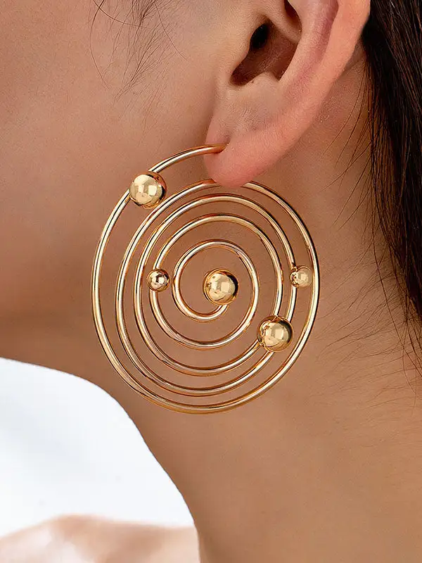 Angular Crystal-Look Drop Earrings