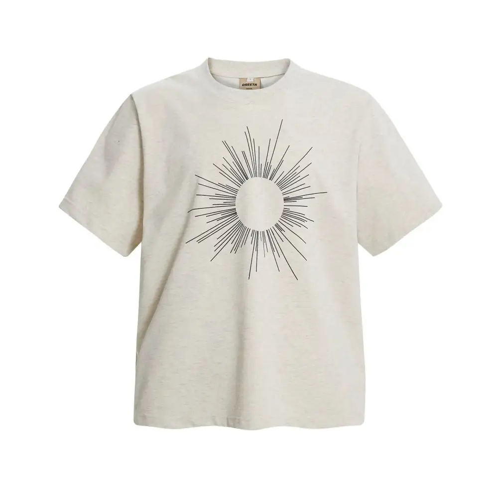 Textured Graphic Oversized Crew Neck Tee