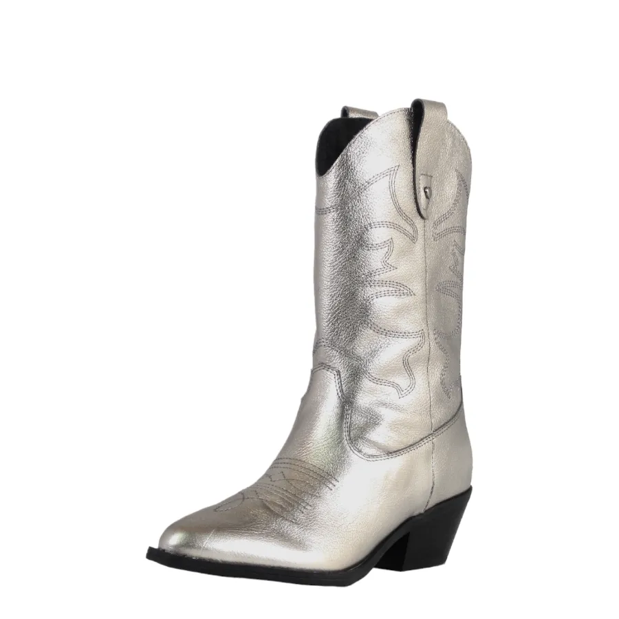 Leather Cowboy Ankle Boots