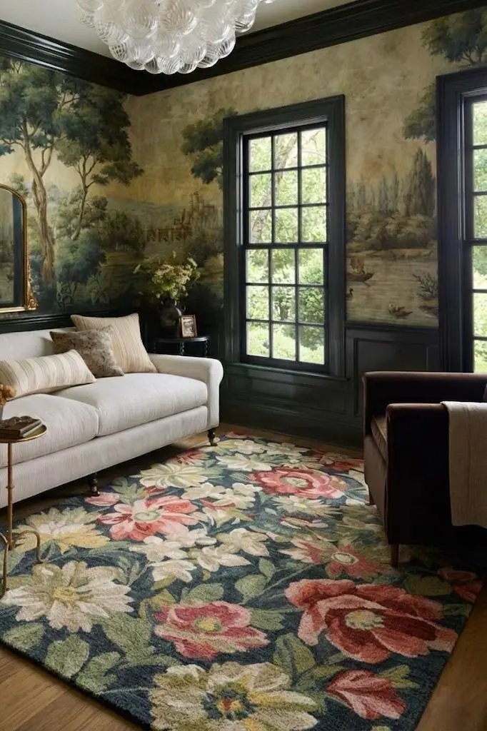 Artisan Profile Hand Tufted Floral Botanical Wool Area Rug