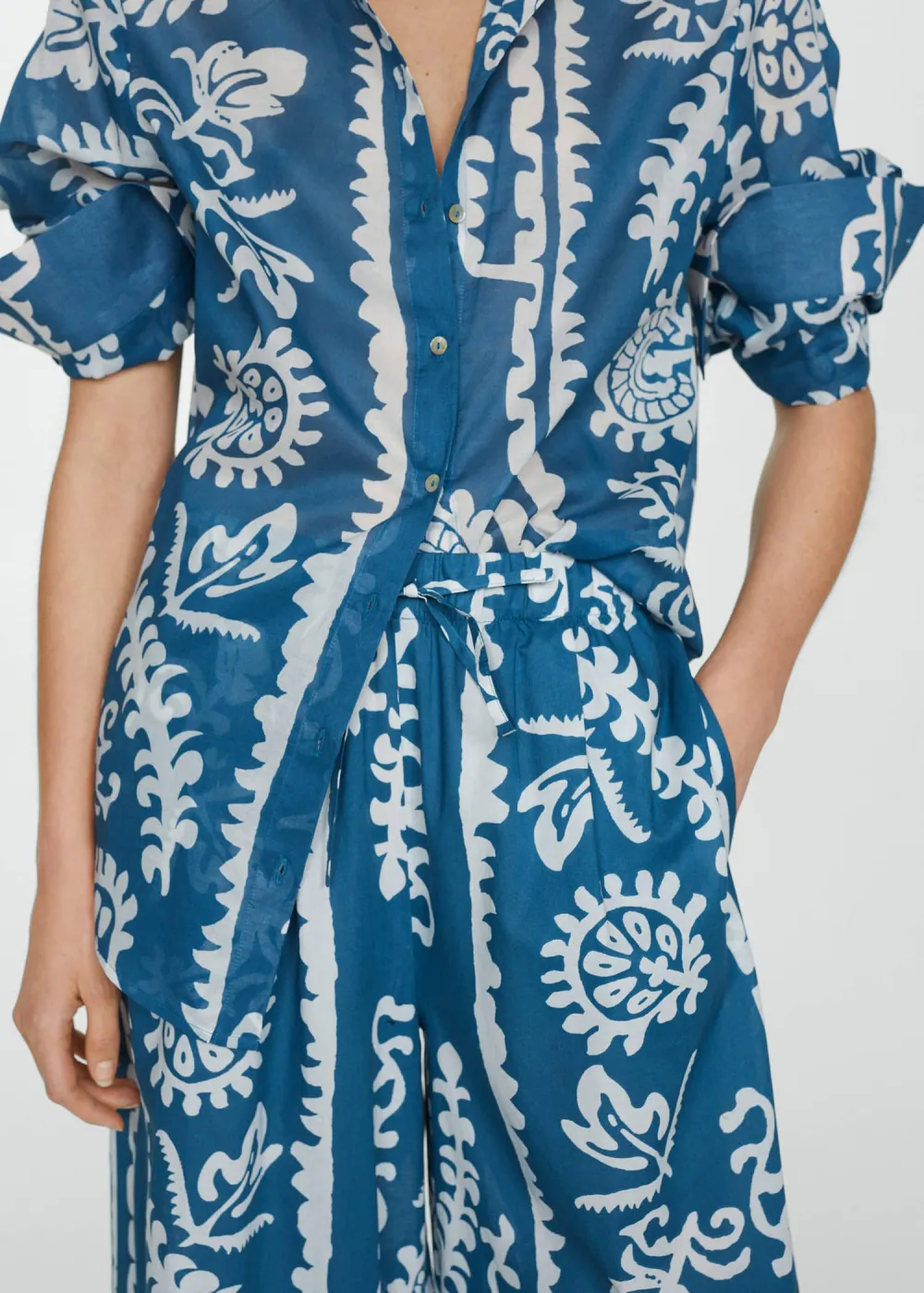 Wide Leg Printed Pants