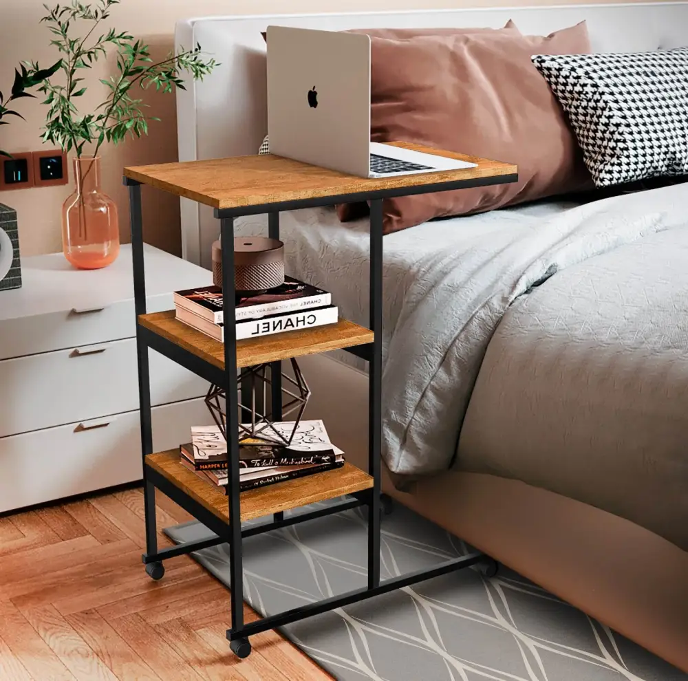 Mobile Tiered Side Table