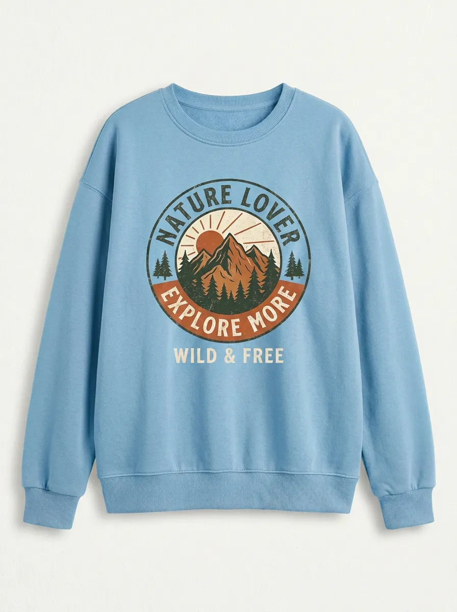 Unisex Nature Lover Explore More Mountain Sweatshirt