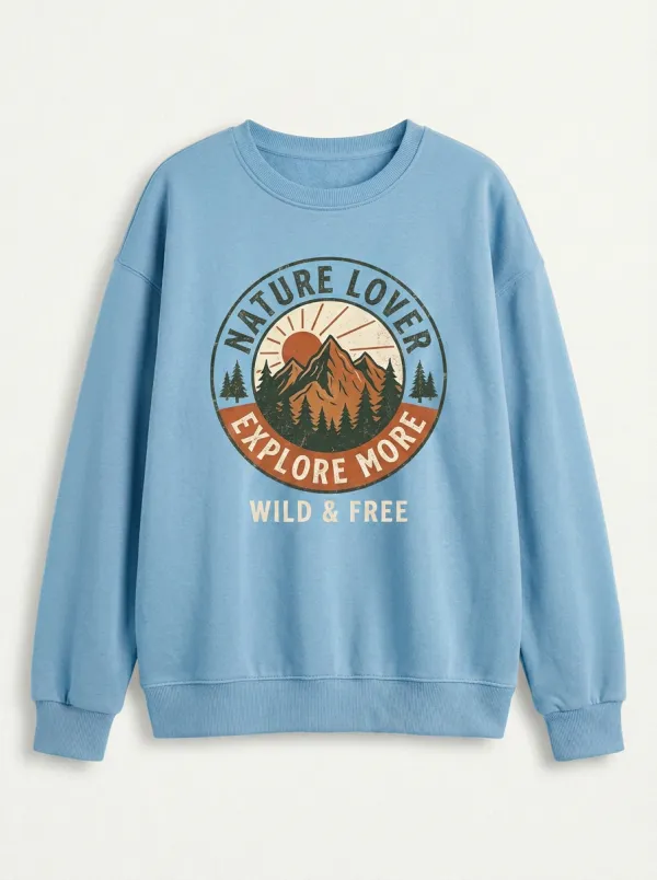 Unisex Nature Lover Explore More Mountain Sweatshirt