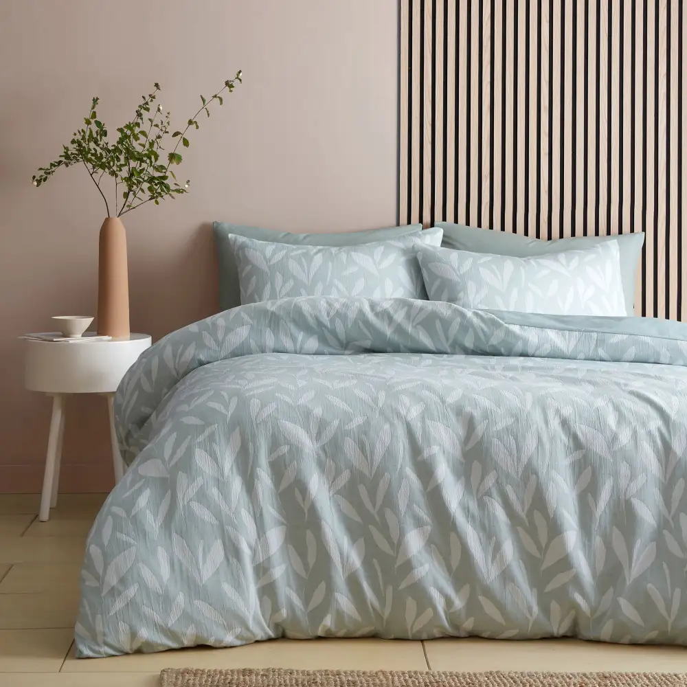 Reversible Leaf Duvet Cover Set