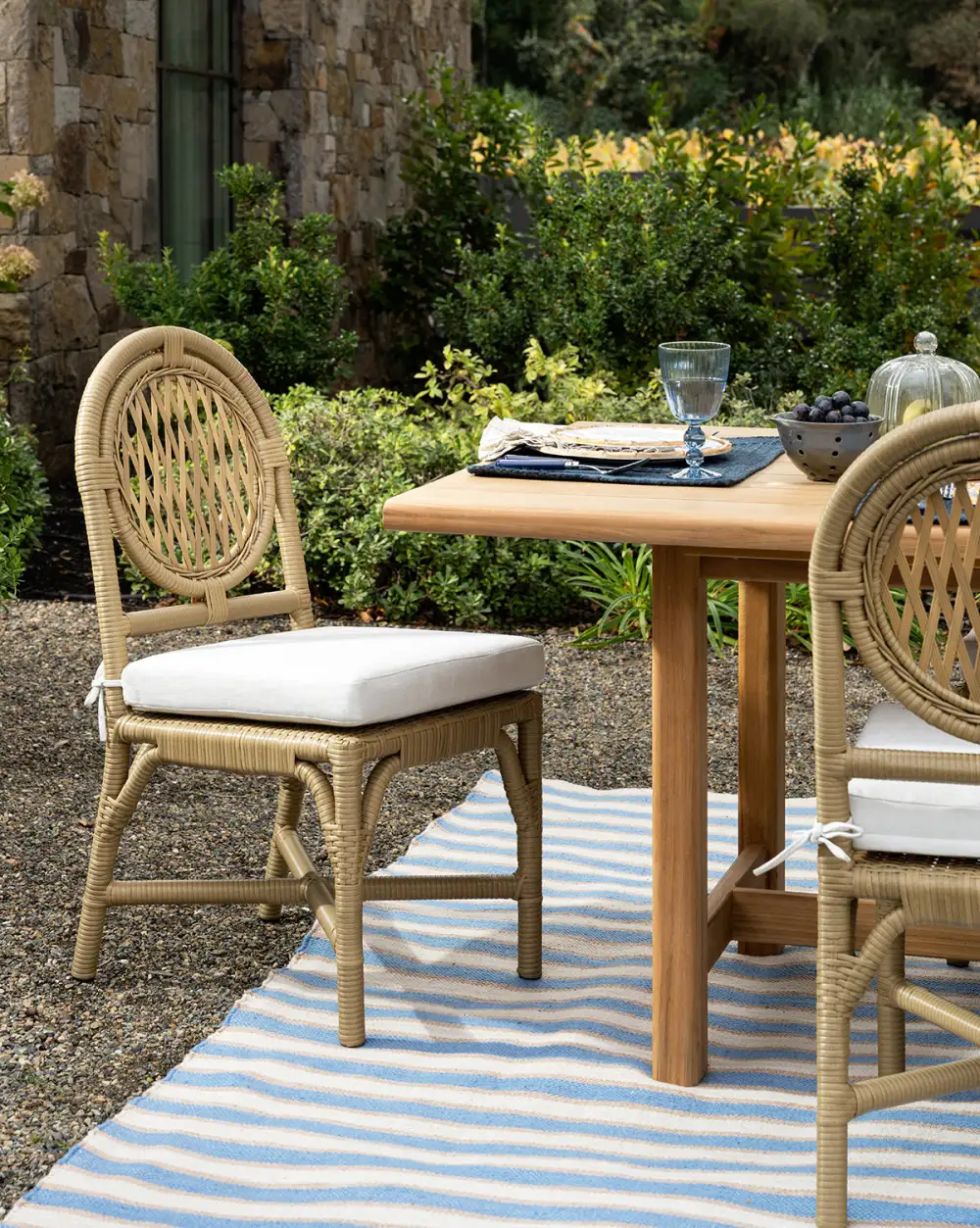 Upholstered Wicker Dining Chair