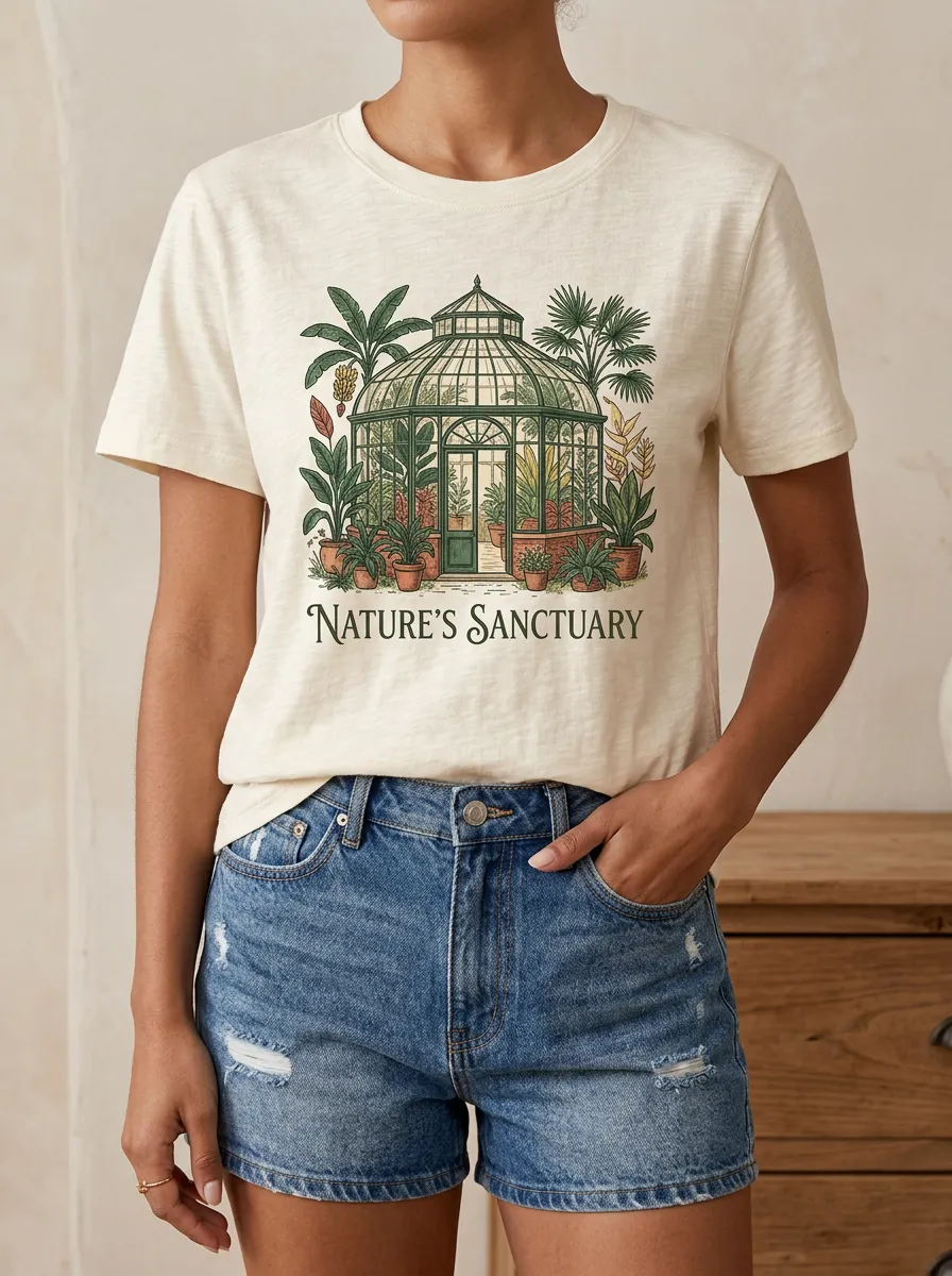 Nature Sanctuary Greenhouse Botanical T-Shirt