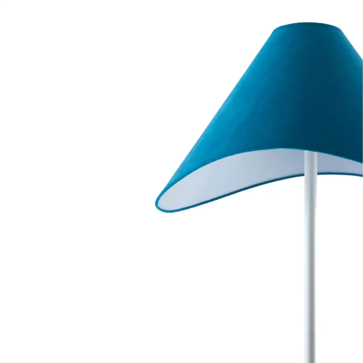 Sculptural Cotton-Shade Floor Lamp