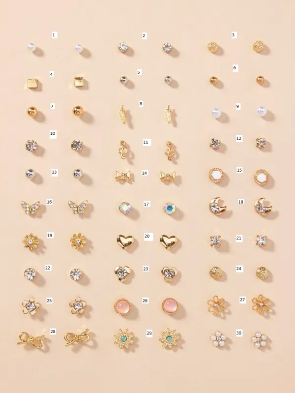 Lightweight Decorative Stud Earrings