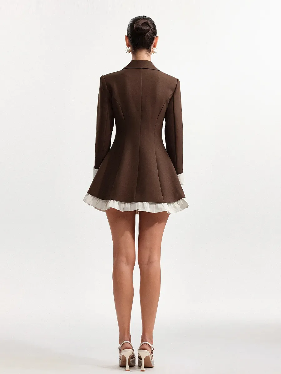 Sapphira Mini Dress In Brown
