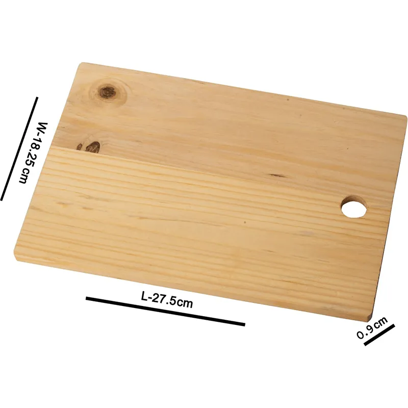Wooden Chopping Board with Knife Set & Scissor