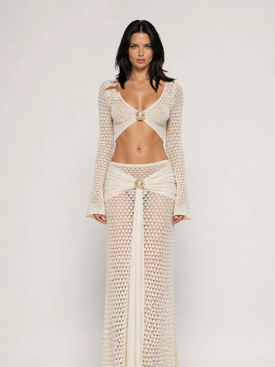 Gracelyn Elegant Resort-Style Cutout Two-Piece Set