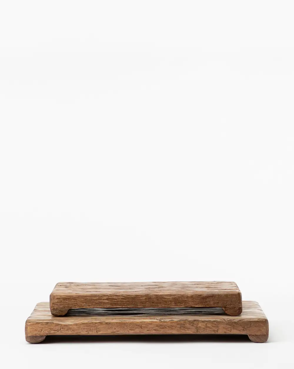 Rectangular Mango Wood Serving Pedestal