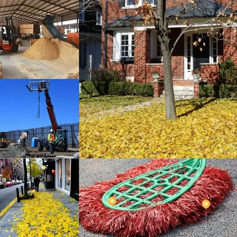 Outdoor Plastic Curved Handle Super Large Broom