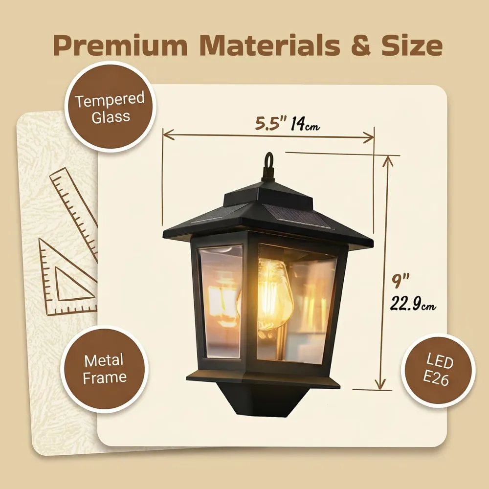 Rustic Patio Wall Lantern Light