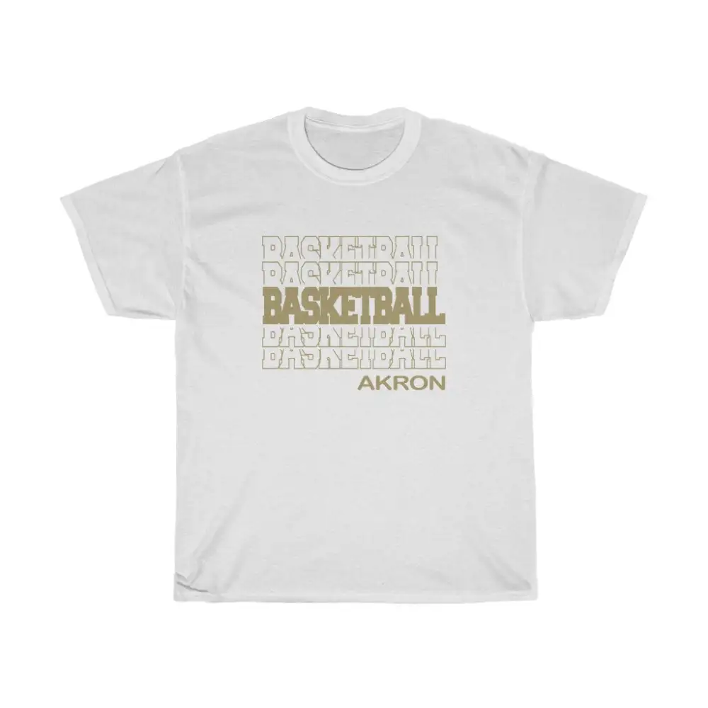 Basketball Akron in Modern Stacked Lettering