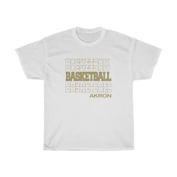 Basketball Akron in Modern Stacked Lettering