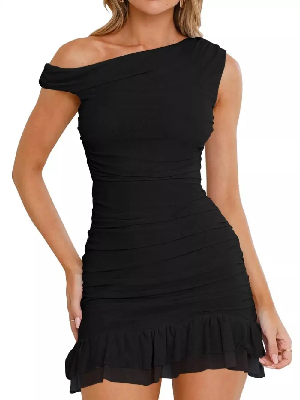Classic Ruched Mini Dress
