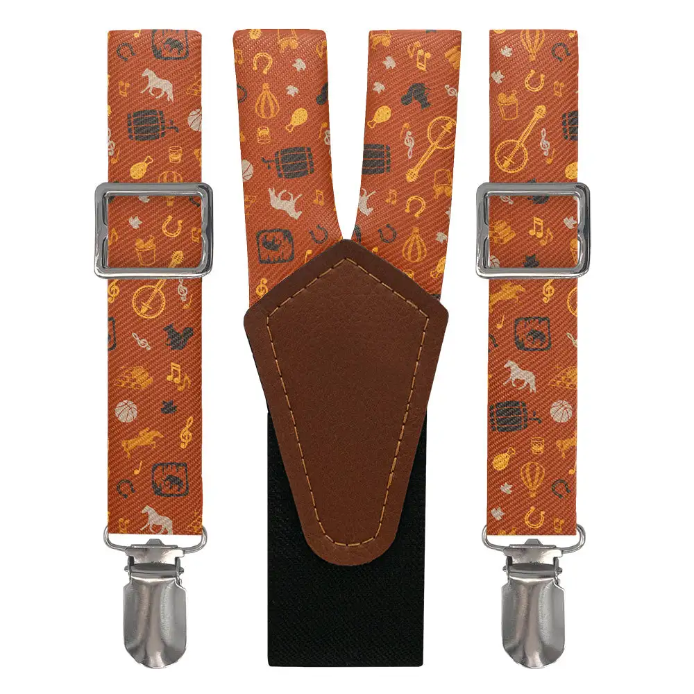Folk Motif Suspenders
