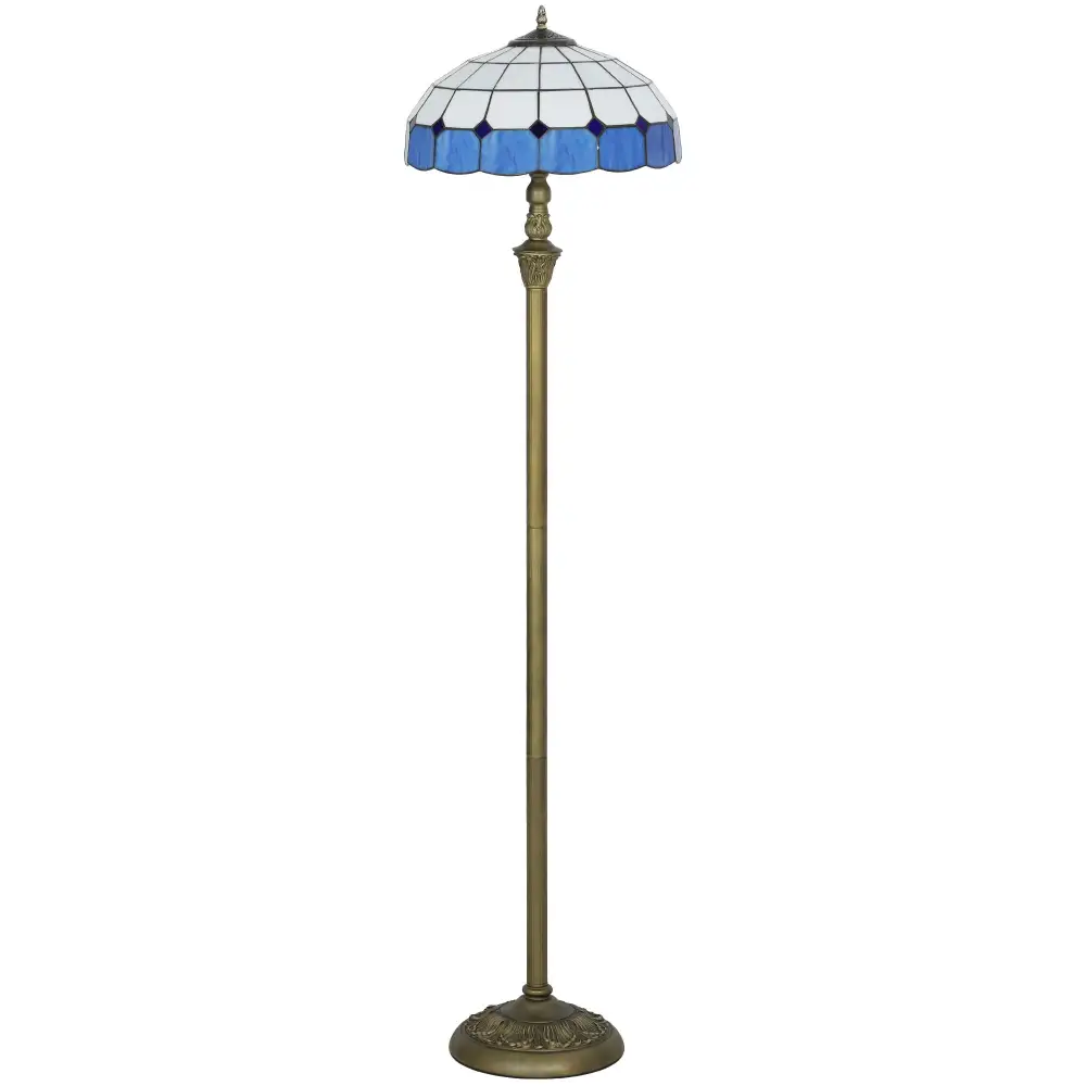 Foot Switch Glass Shade Ambient Standing Floor Lamp