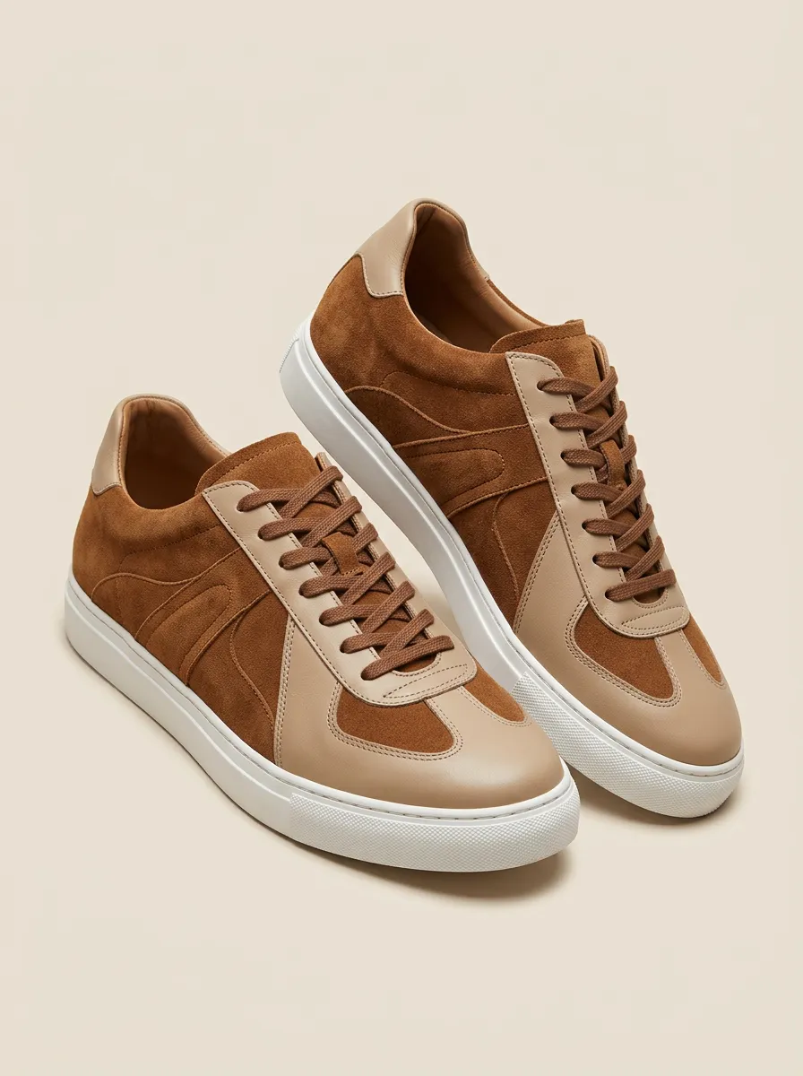 Men's Everyday Minimalist Suede Leather Patchwork Casual Shoes