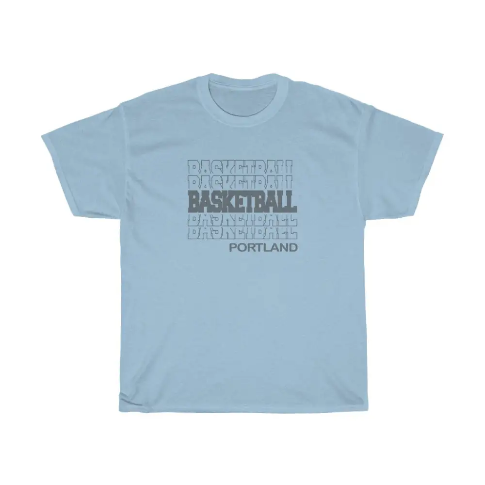 Basketball Portland in Modern Stacked Lettering