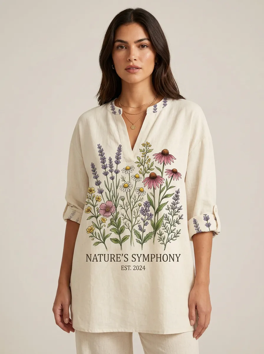 Nature Lover Wildflower Botanical Top