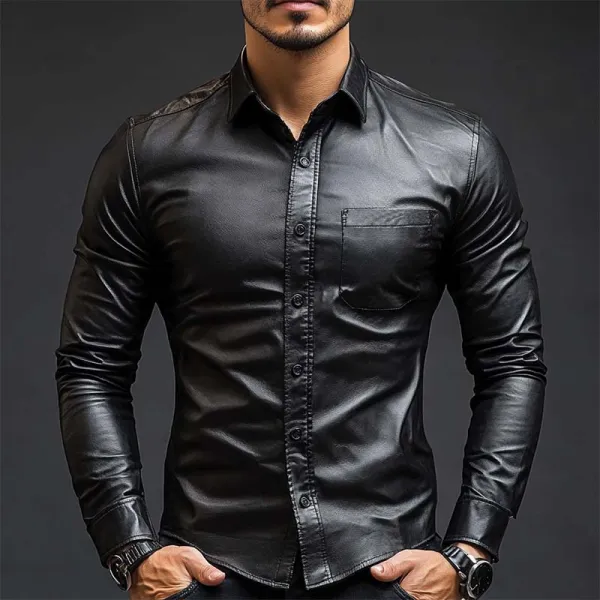Rugged Work Leather Shirt