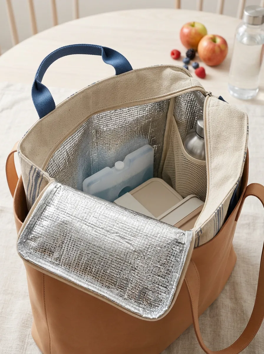 Unisex Thermal Insulation Food Storage Printed Tote Bag