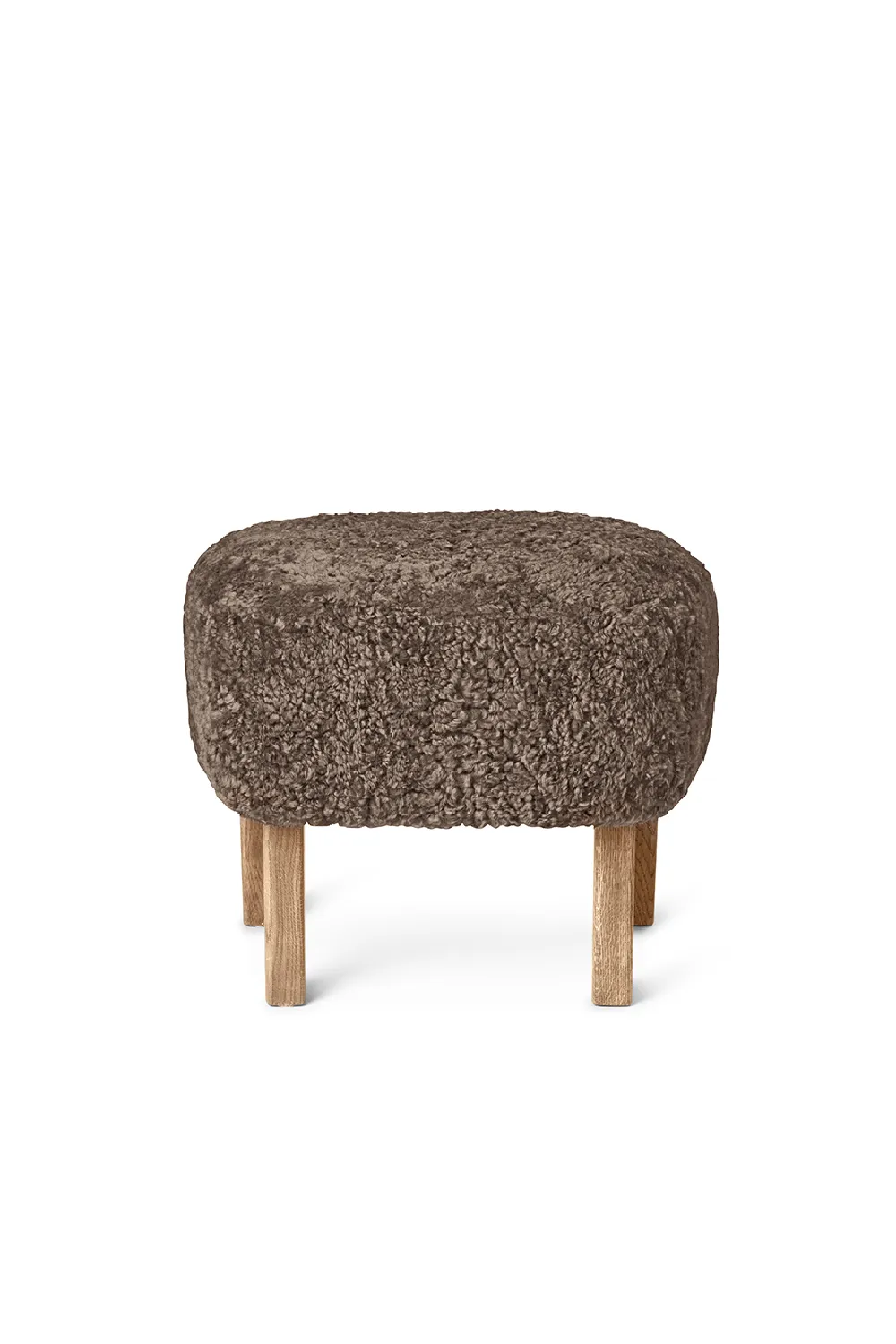Oak Base Upholstered Ottoman