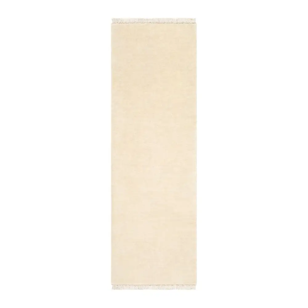 Hand-Loomed Wool Fringe Table Runner