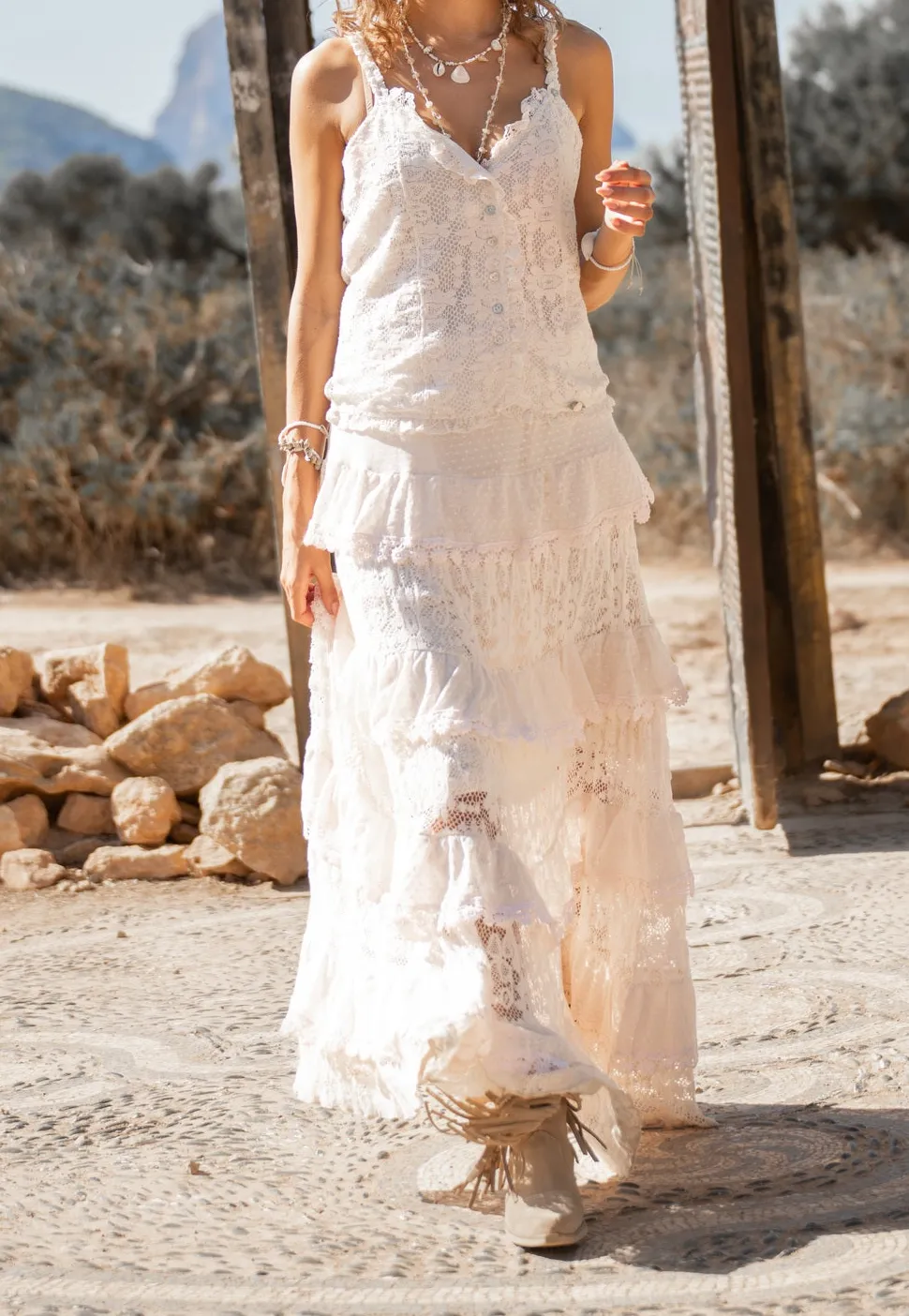 Versatile Casual Maxi Lace Skirt