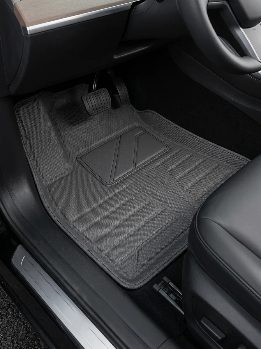 Textured All-Weather Non-Slip Vehicle Floor Mat