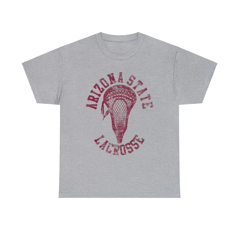 Arizona State Lacrosse With Maroon Lacrosse Head Shirt