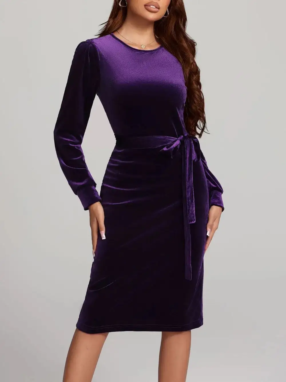Modern Tie Detail High Waist Dress