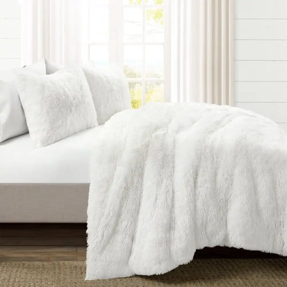Faux Fur Duvet Cover Bedding Set