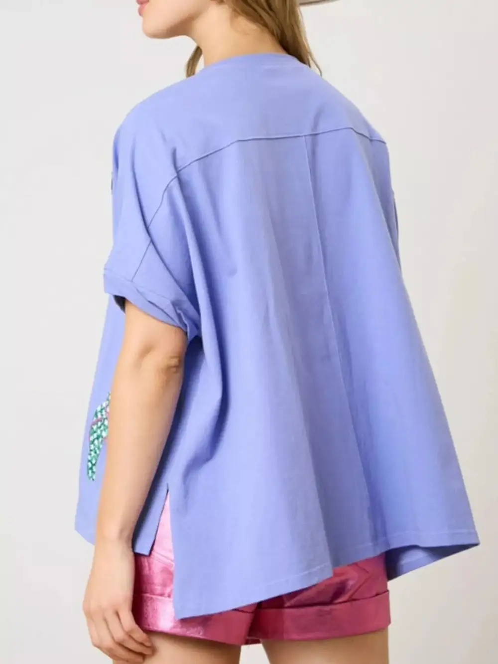 Flip Flop Print Round Neck Casual T