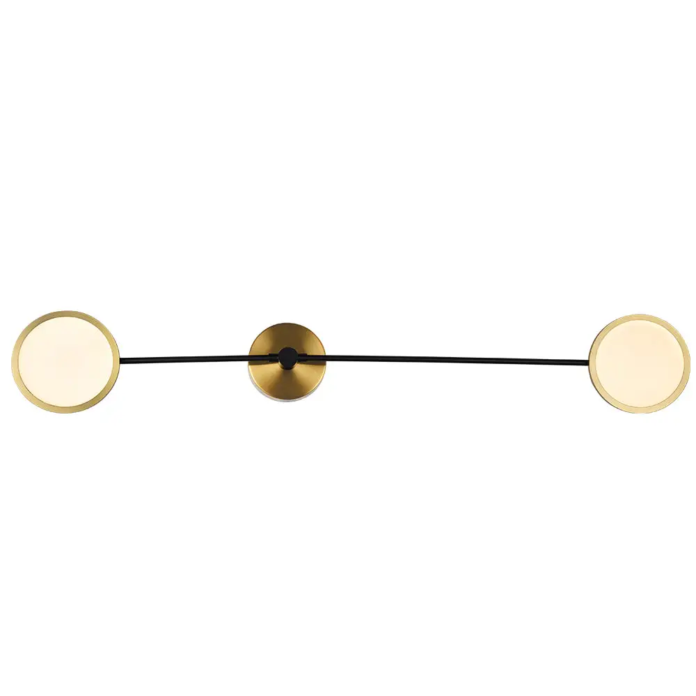 Integrated LED Wall Sconce Light Fixture With Rotating Circular Disks