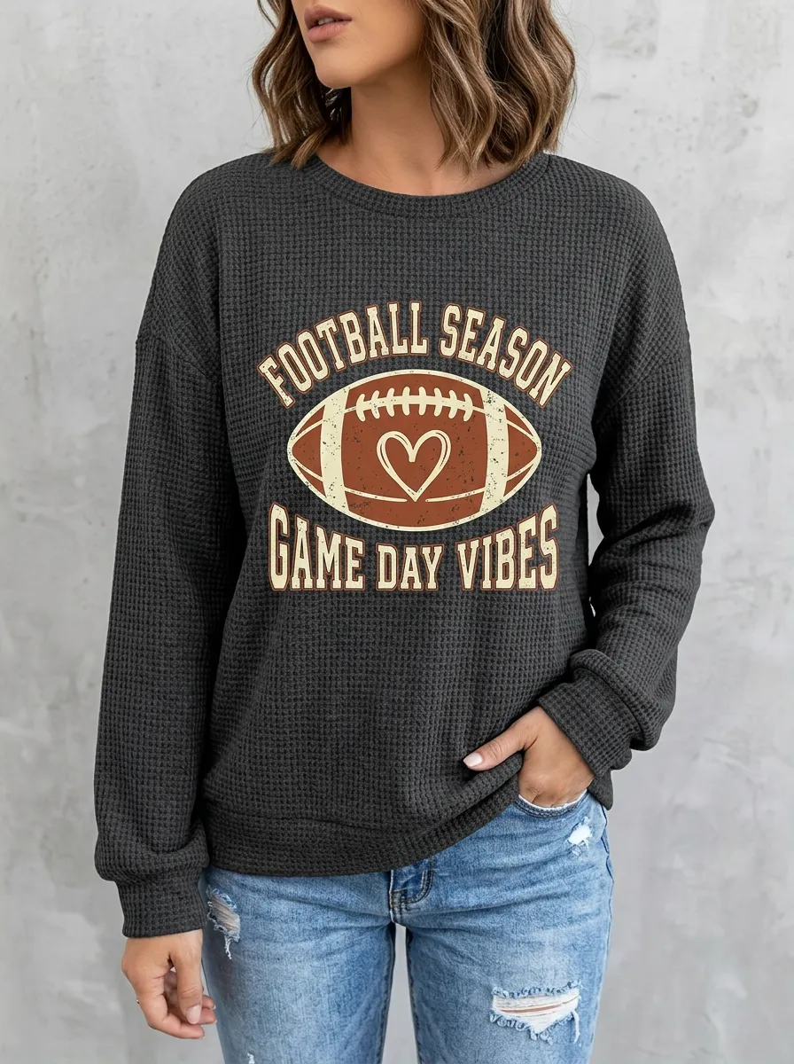 Football Graphic Casual Hoodie