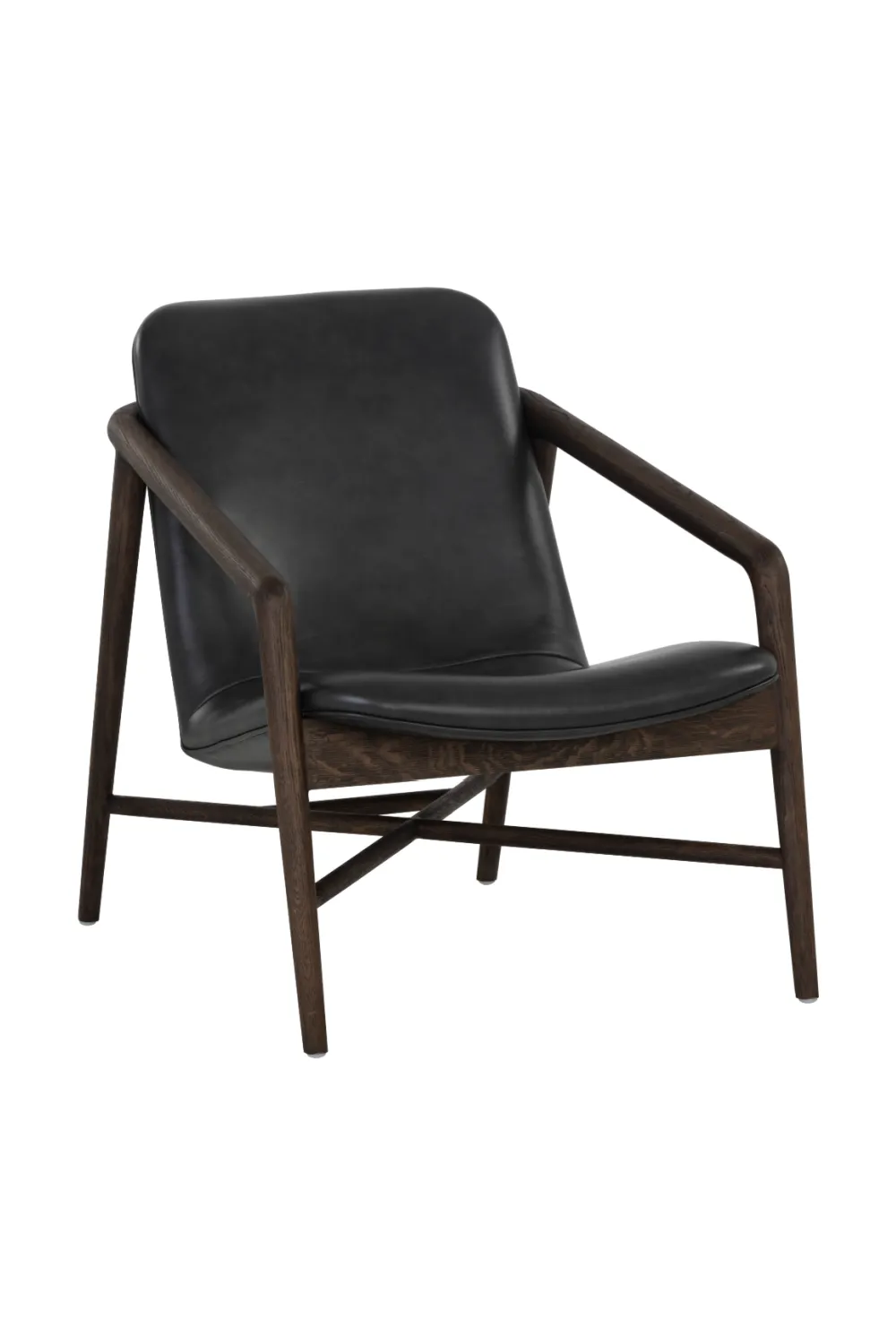 Upholstered Leather Lounge Chair