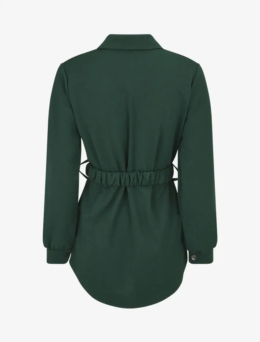 Classic Long Sleeve Straight Fit Stand Collar Button Shirt