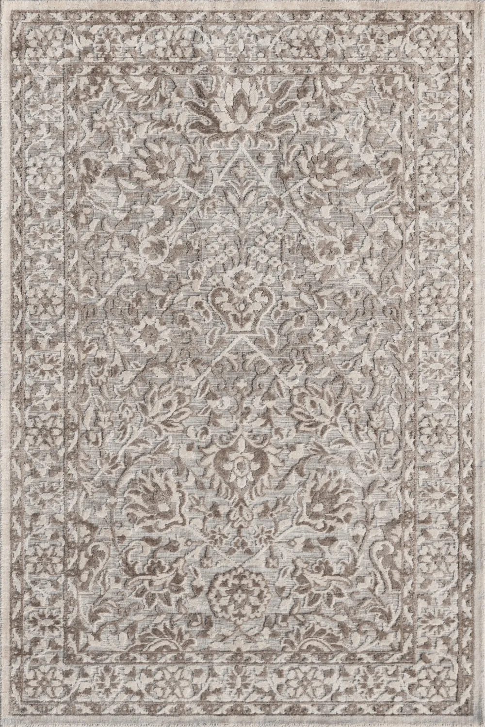 Handwoven Floral Wool Viscose Area Rug