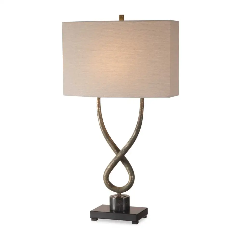 Twisted Aged Table Lamp
