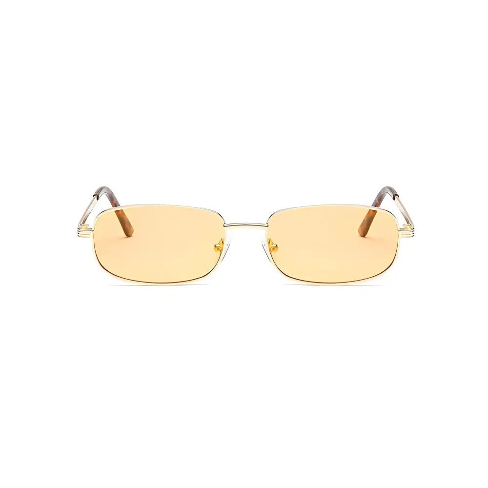 Minimal Rectangular UV Protective Alloy Minimalist Fashion Sunglasses