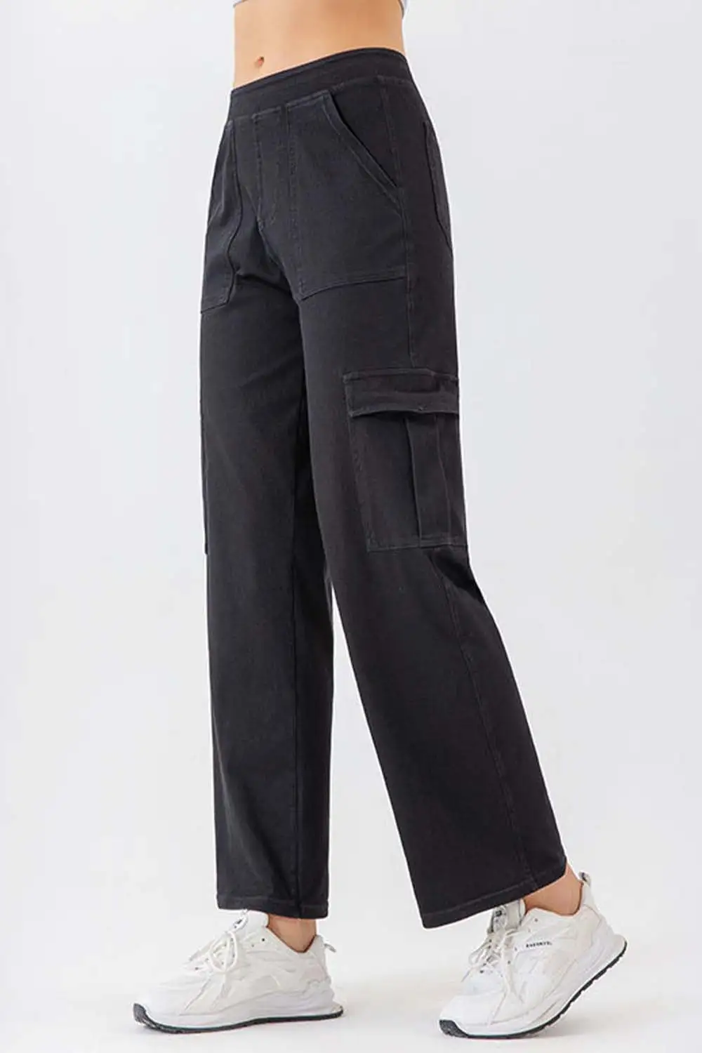 Button Fly Pocket Long Denim Jeans