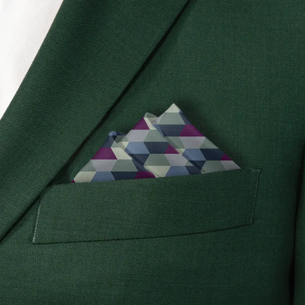 Understated Stylish Art Deco Geometric Pocket Square