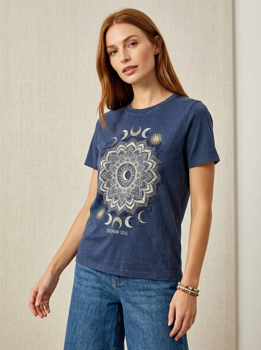 Bohemian Soul Mandala T-Shirt Modern