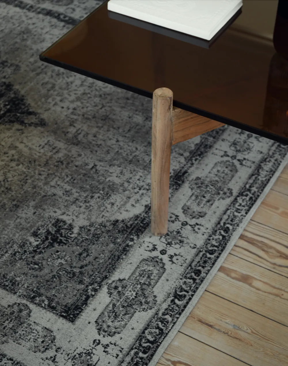 Faded-Pattern Area Rug
