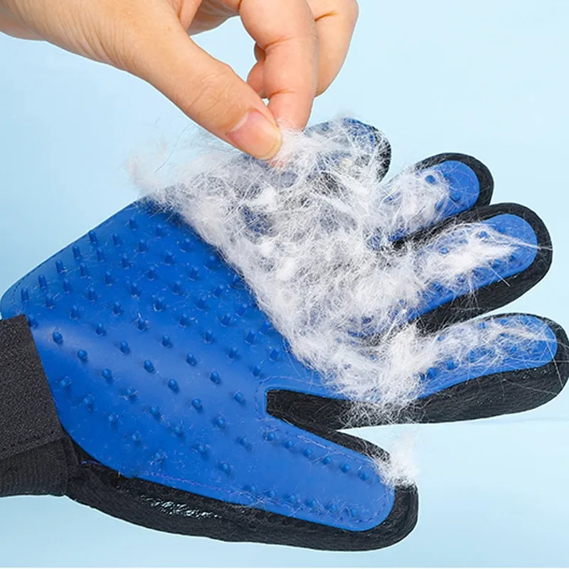 Pet Hair Remover Gloves Cat Dog Massage Bathing Cleaning