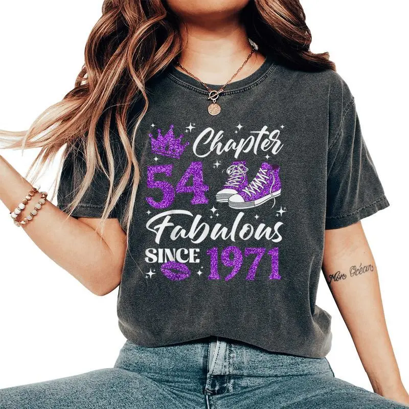 Chapter 54 Fabulous Since 1971 54Th Birthday Lady Women's Oversized Comfort T-Shirt
